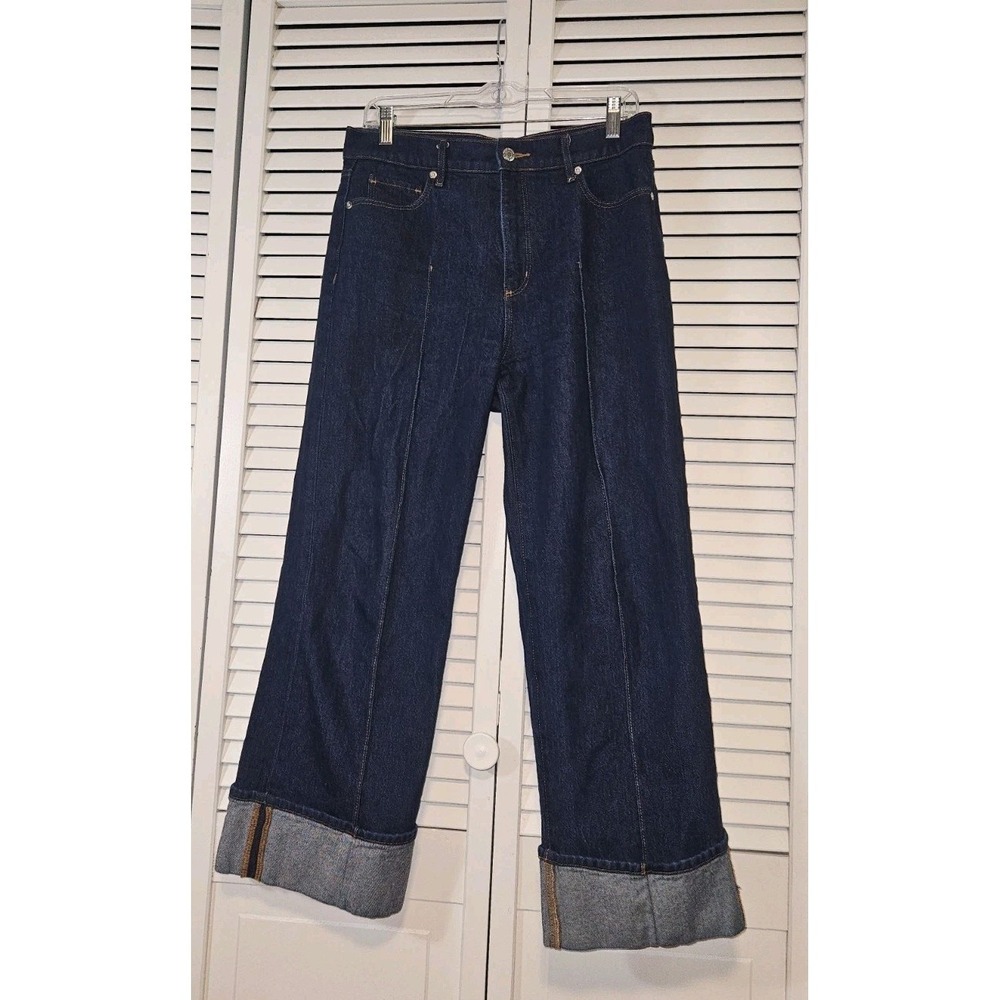 EUC Loft Made & Loved  27/4‎ The Palazzo Blue Wide Leg With Seam/Crease Jeans